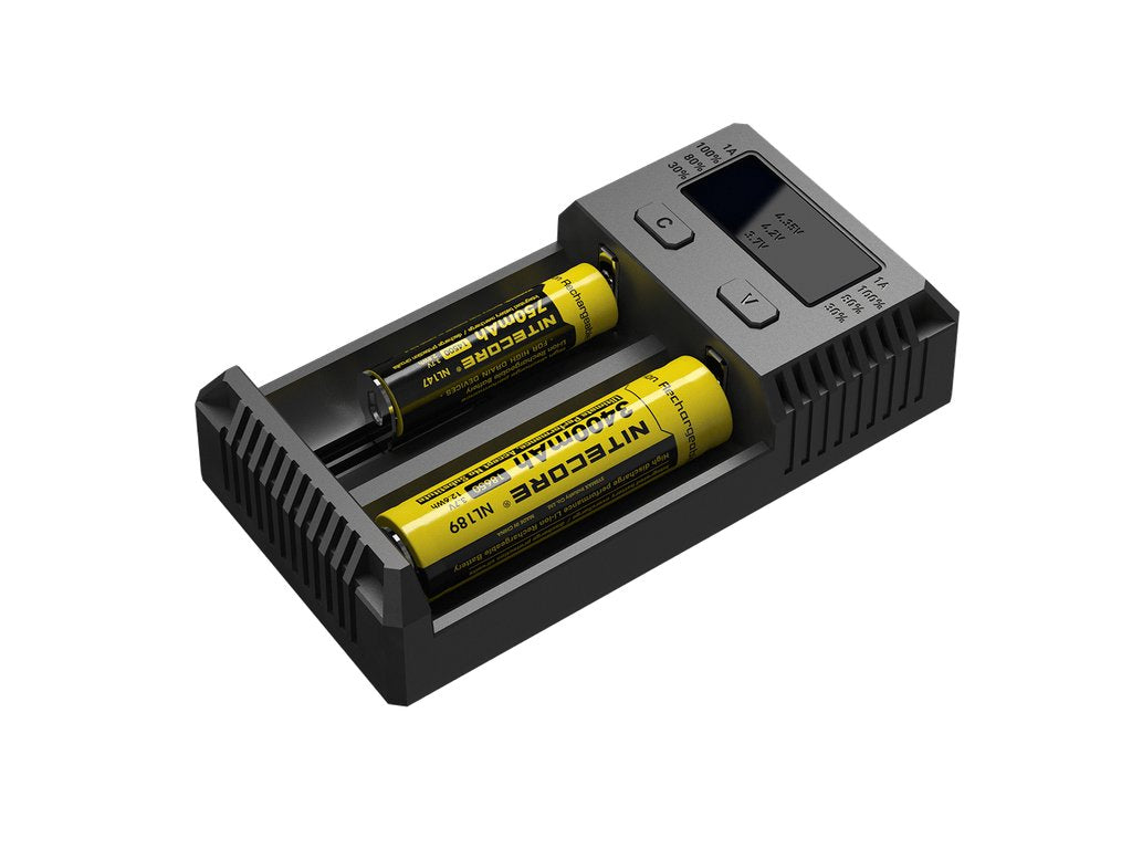 NITECORE i2 NEW inteligentná nabíjačka – dve nezávislé pozície, nabíja Li-Ion, Ni-MH, Ni-Cd, 12/230 V