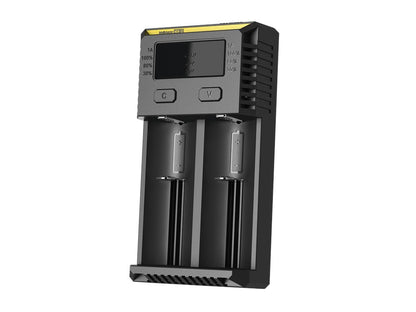NITECORE i2 NEUES intelligentes Ladegerät – Li-Ion, Ni-MH, Ni-Cd, 12/230 V (2 Positionen)