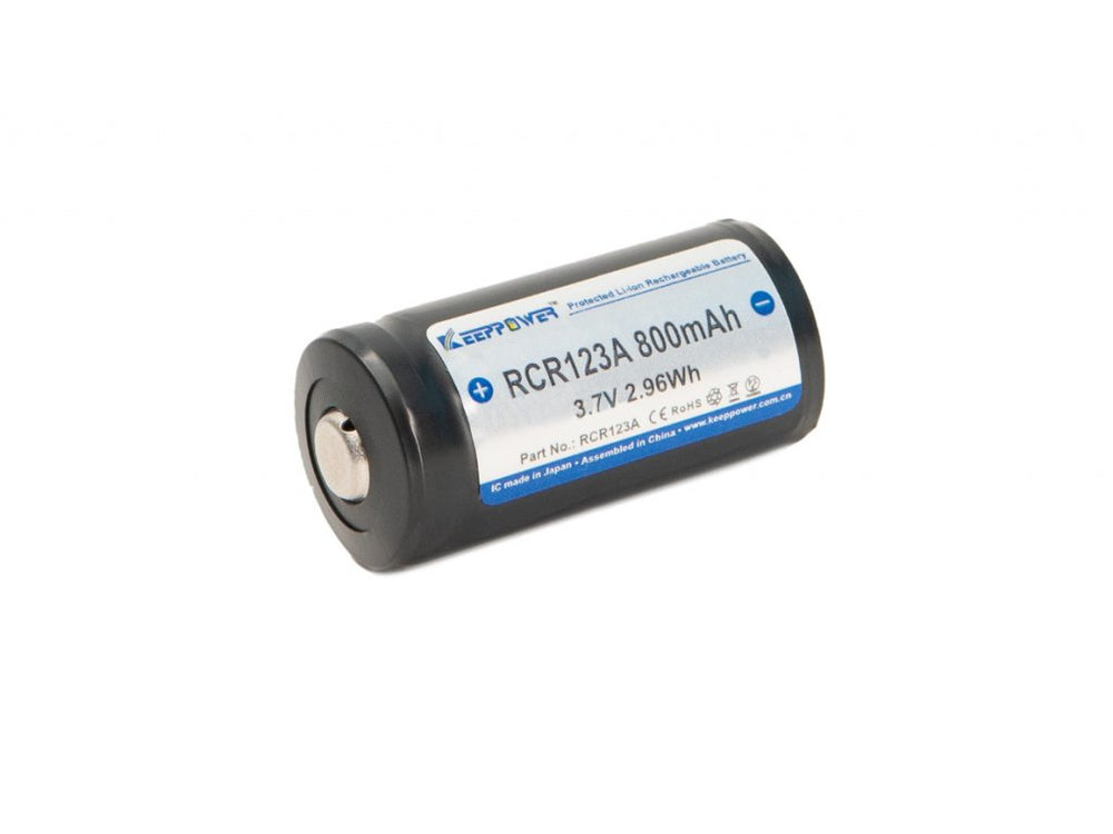 Dobíjacia batéria Keeppower RCR123A 800 mAh (Li-Ion) s ochranou